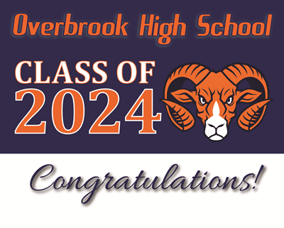 Overbrook Class of 2024 Yard Sign
