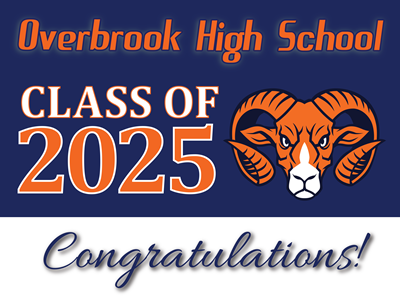 Overbrook Class of 2025 Yard Sign