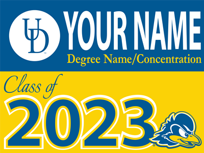 University Of Delaware Class of 2023 Yard Sign